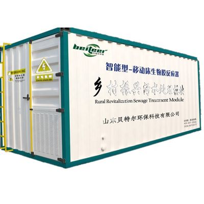 Máquina de tratamiento de aguas residuales de nanofiltración MBR de 330*180*220 cm con componentes centrales