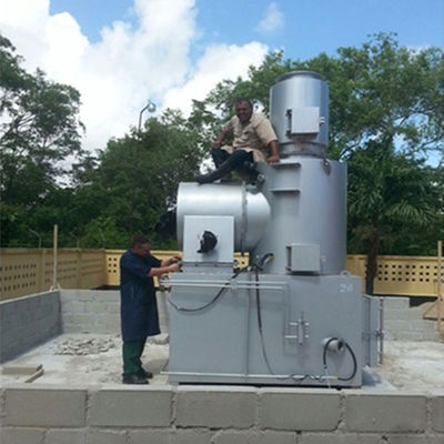 Incinerador de residuos de aves de corral sin humo con componentes del núcleo de chimenea y capacidad de 750 L/h