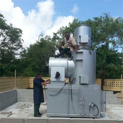 2300 kg Peso 10-500 kg/h Incinerador sin humo para máquinas de eliminación de residuos hospitalarios