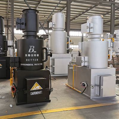 Incinerador de residuos sanitarios para animales de compañía muertos Horno de residuos para residuos industriales de 750L/h