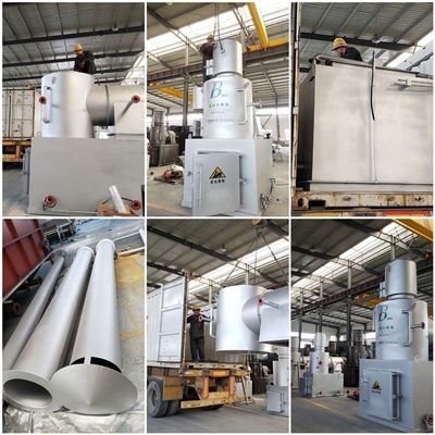 Incinerador de trituradora de residuos Silver Grey 500L/H para una gestión segura y sostenible de residuos