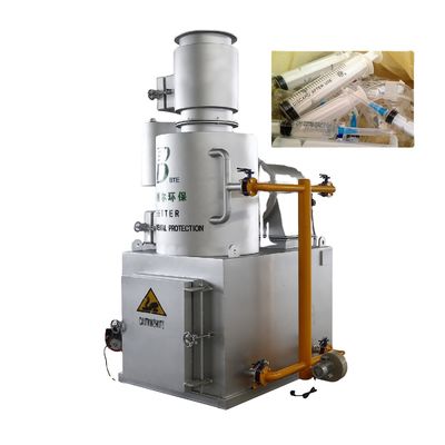 Incinerador de residuos médicos de 750 L/h Solución sin humo para el tratamiento de residuos
