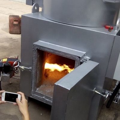 Incinerador de residuos de 100-150 kg/capacidad de carga para quemar residuos animales en dos cámaras
