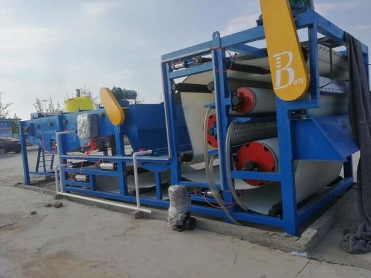 Prensa de filtro de cinturón de acero inoxidable para deshidratación de lodos a gran escala Capacidad 3-25m3/h