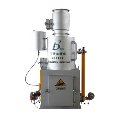 Incinerador sin humo a 850-1200 grados Celsius para la eliminación de residuos domésticos y pequeños
