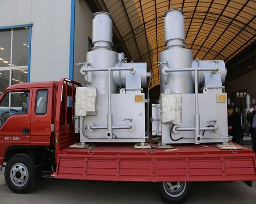 Incinerador de gas de plasma de acero al carbono para la quema de residuos con ladrillos resistentes al calor